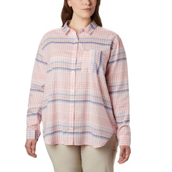 Columbia PFG Sun Drifter II Long Sleeve Plus Size, Camisa Multicolor Para Mujer | 138059-QOK